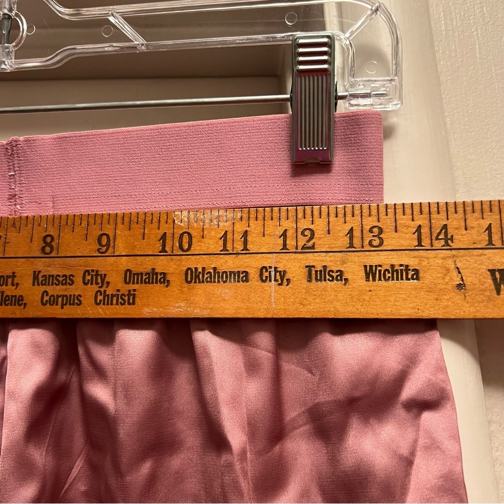 True Religion Pink Stretch Satin Boxer Pajamas with Notch Collar Button down Top - Picture 9 of 16